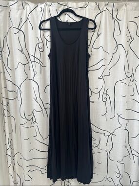 Massino Dutti Black Sleeveless Maxi Dress
